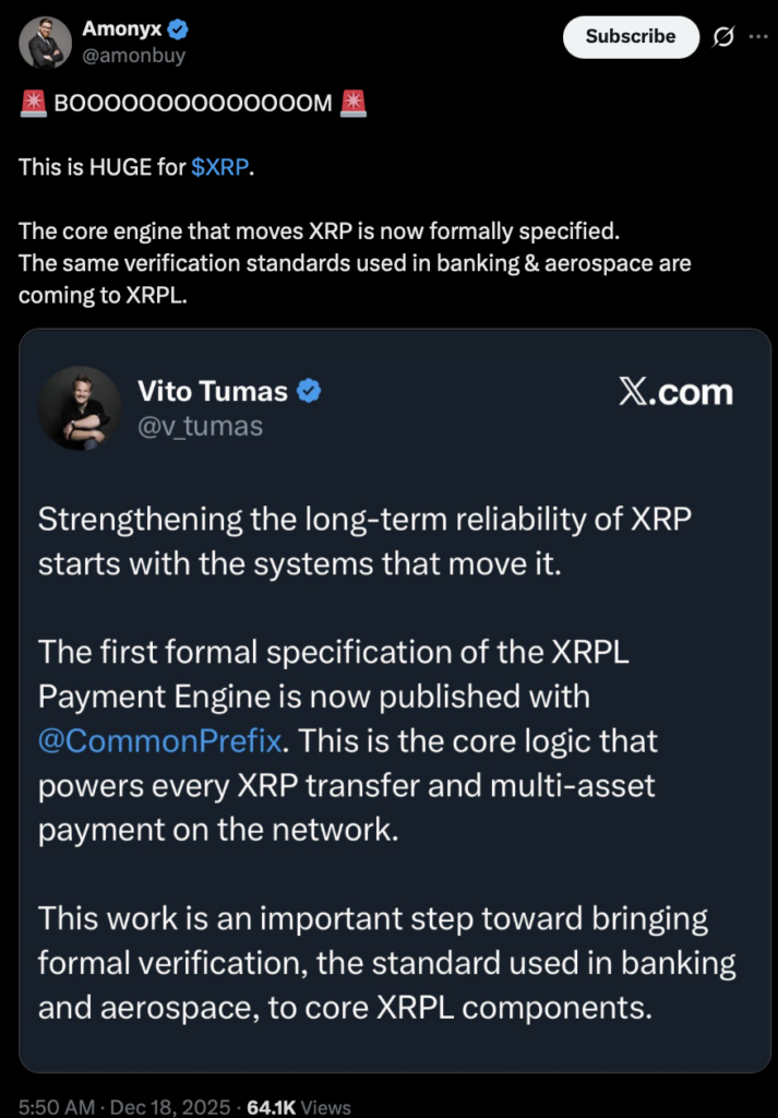 XRP Ledger Provides Formal Verification to Funds – Right here is What It Might Unlock for Establishments – BlockNews XRP Ledger Provides Formal Verification to Funds – Right here is What It Might Unlock for Establishments – BlockNews