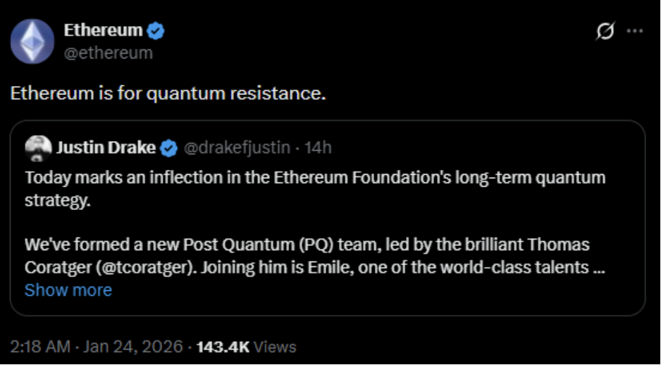 Ethereum Quantum Resistance