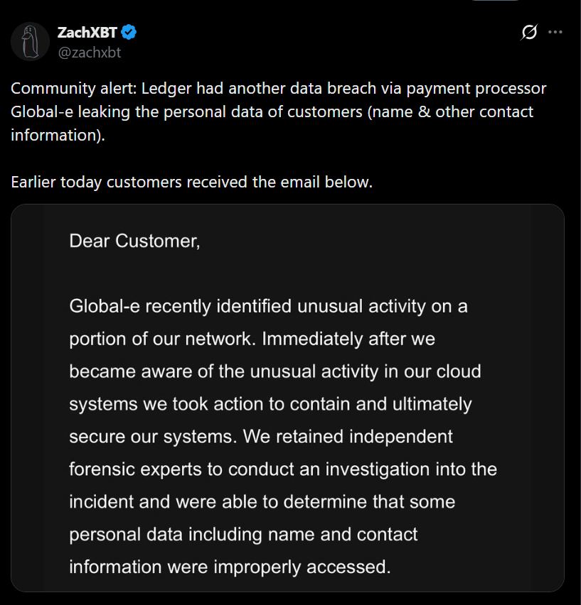 Ledger Faces New Information Publicity Linked to Third-Occasion Processor – Right here Is What Customers Must Know – BlockNews Ledger Faces New Information Publicity Linked to Third-Occasion Processor – Right here Is What Customers Must Know – BlockNews