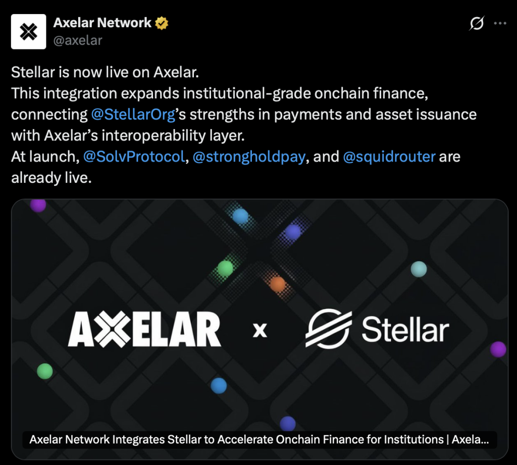 Axelar and Stellar