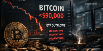 Bitcoin Slips Below $90,000 as ETF Outflows Trigger Liquidations — Here Is What’s Pressuring Price