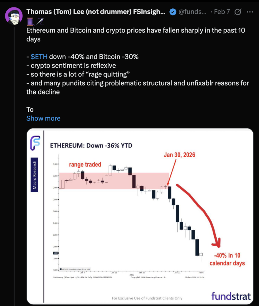 Ethereum Slides 31% as BitMine Hundreds Up in Crypto – Right here Is What Comes Subsequent – BlockNews
