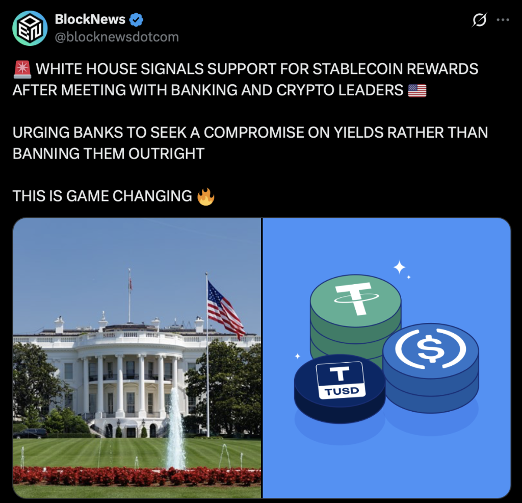 White House Stablecoin Yield