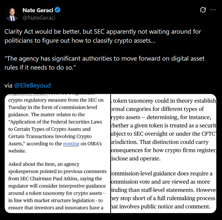 Washington Could Not Cross the CLARITY Act However the SEC’s Token Taxonomy Might Nonetheless Repair Crypto – BlockNews