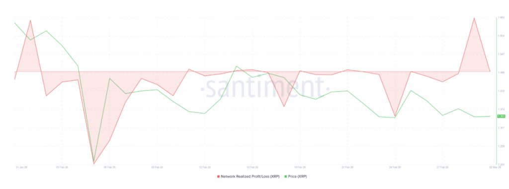 Xrp Network Realized Profitloss