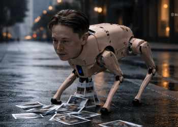 An Elon Musk Robot Dog Is Defecating Printed Photographs on the Streets of San Francisco and People Can’t Look Away