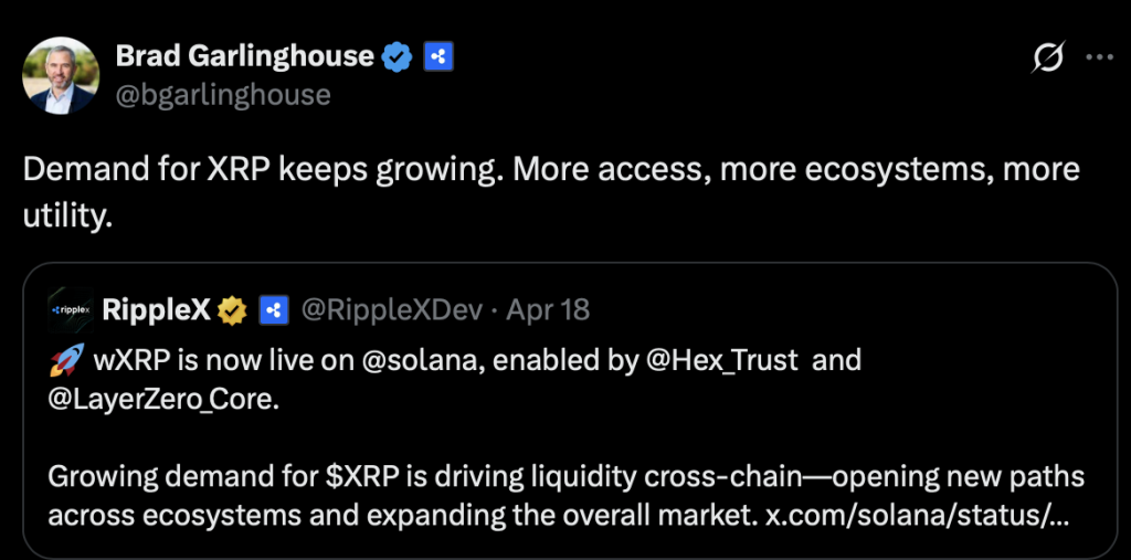 Brad Garlighouse Xrp Live in Solana 