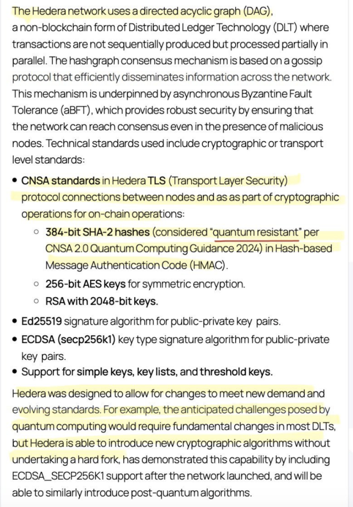 Hedera Quantum Resistant