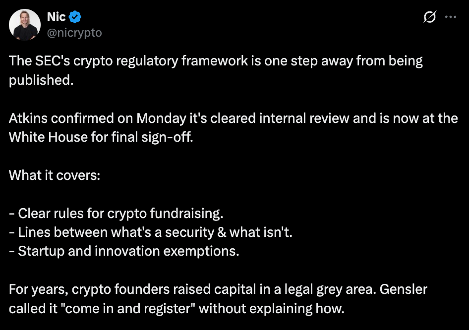 The SEC’s Crypto Rulebook Is One Signature Away — And It’s Been a Lengthy Time Coming – BlockNews The SEC’s Crypto Rulebook Is One Signature Away — And It’s Been a Lengthy Time Coming – BlockNews