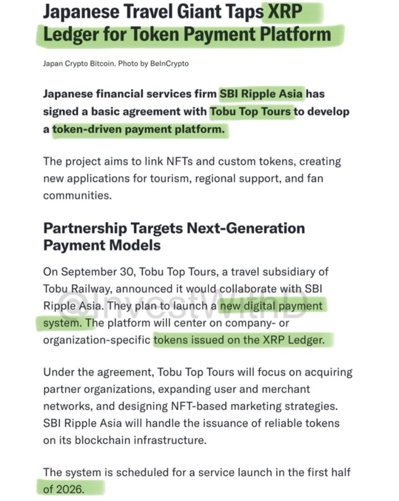 Japanese Travel Giant Taps Xrp 