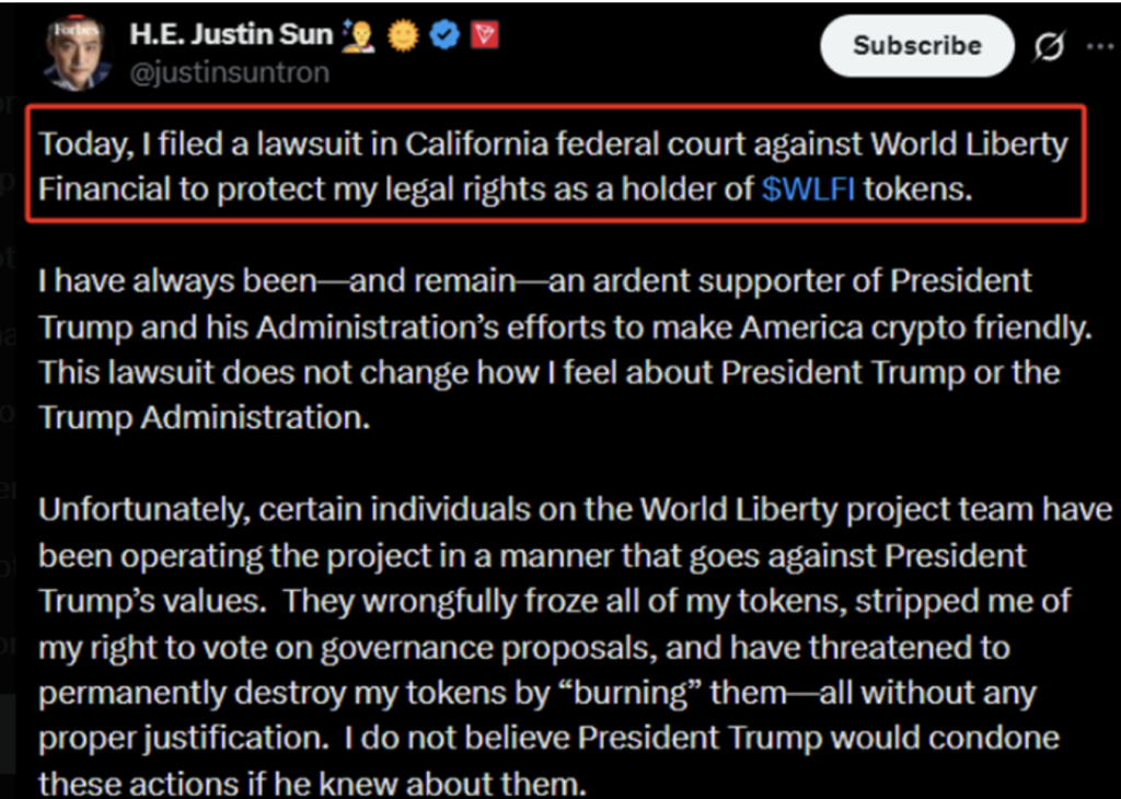 Justin Sun Tron File Lawsuit