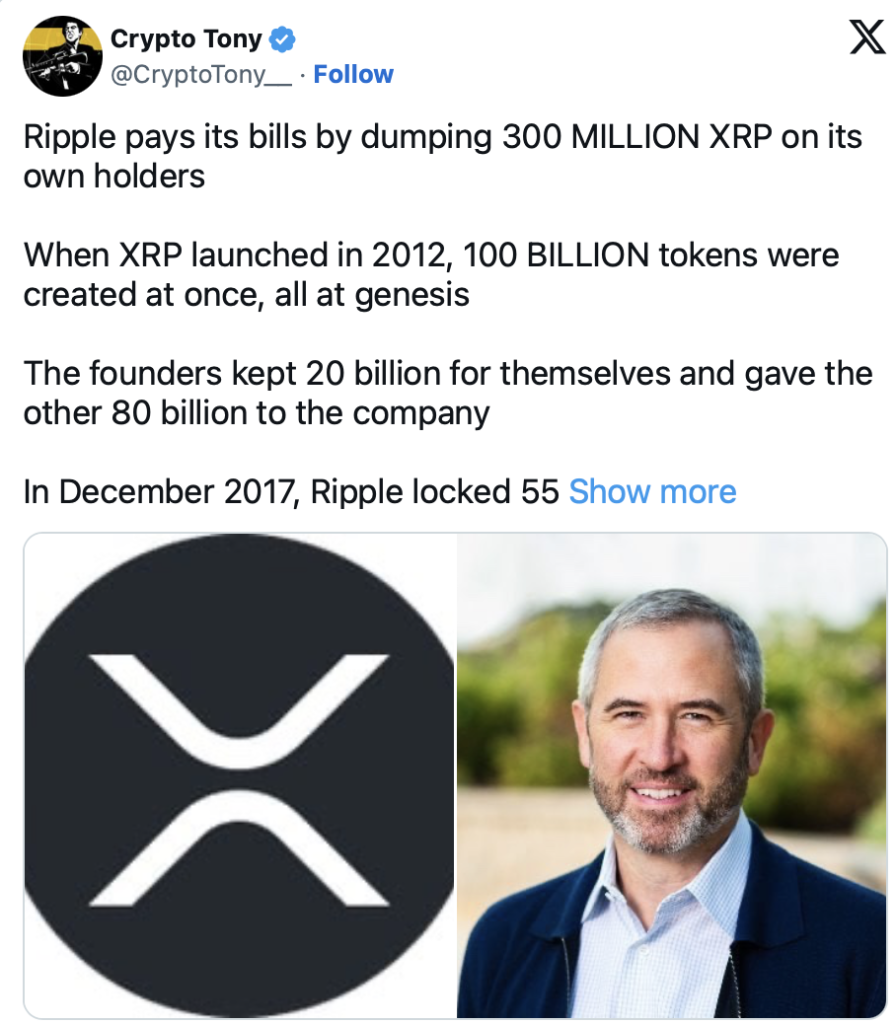 Xrp Dumping 300 Million Xrp