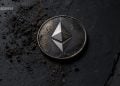Dark textured surface with a metallic Ethereum coin and the BLOCKNEWS watermark in the corner; crypto theme image.