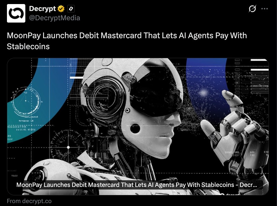 MoonPay Simply Constructed a Debit Card for AI — As a result of Apparently Robots Must Go Purchasing Too – BlockNews