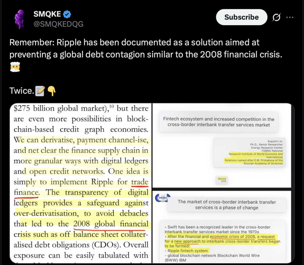 Ripple documented solution to prevent global debt