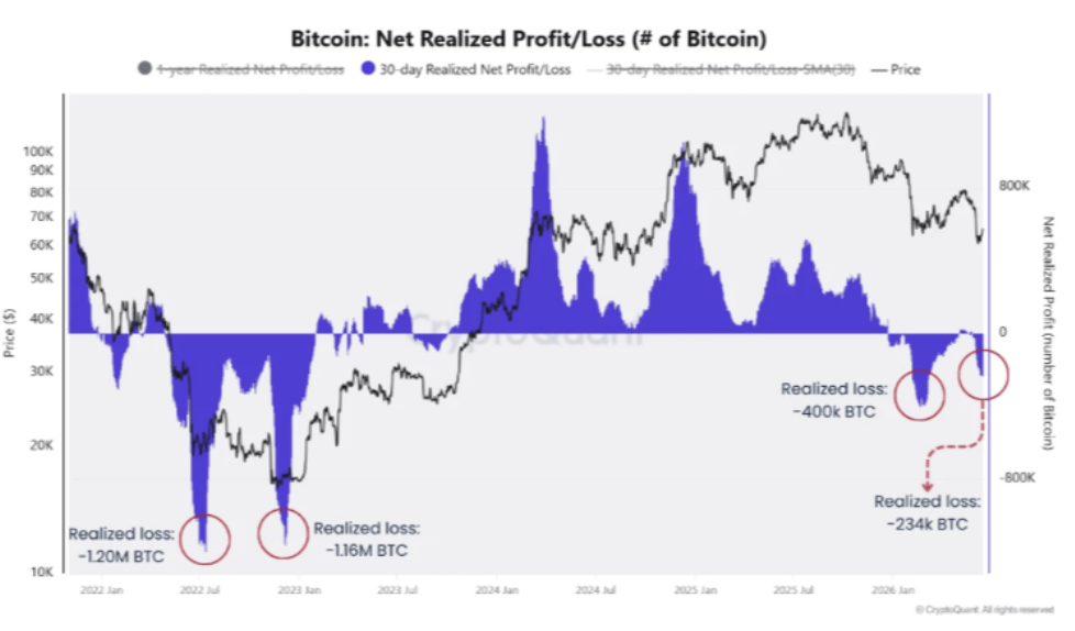 BTC 30-day Net Realized Profit/Loss