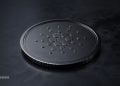 Close-up of a matte black circular disk with evenly spaced raised circles on a dark surface (watermark: BLOCKNEWS).