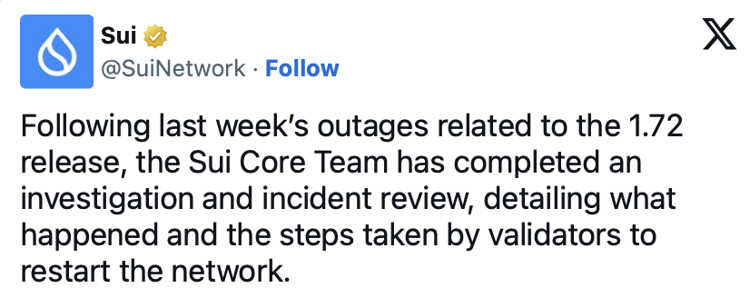 SUI outage