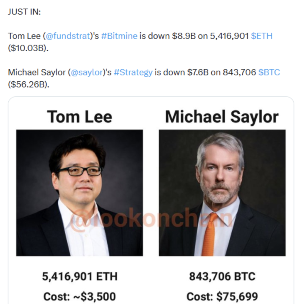 Tom Lee and Michael Saylor 