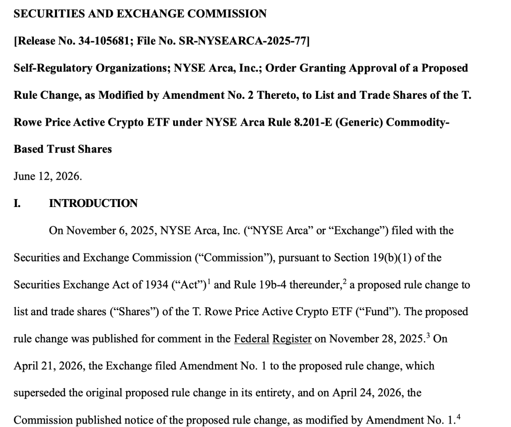 T. Rowe Value Wins Crypto ETF Approval – Right here Is Why Merchants Are Watching Altcoins – BlockNews T. Rowe Value Wins Crypto ETF Approval – Right here Is Why Merchants Are Watching Altcoins – BlockNews