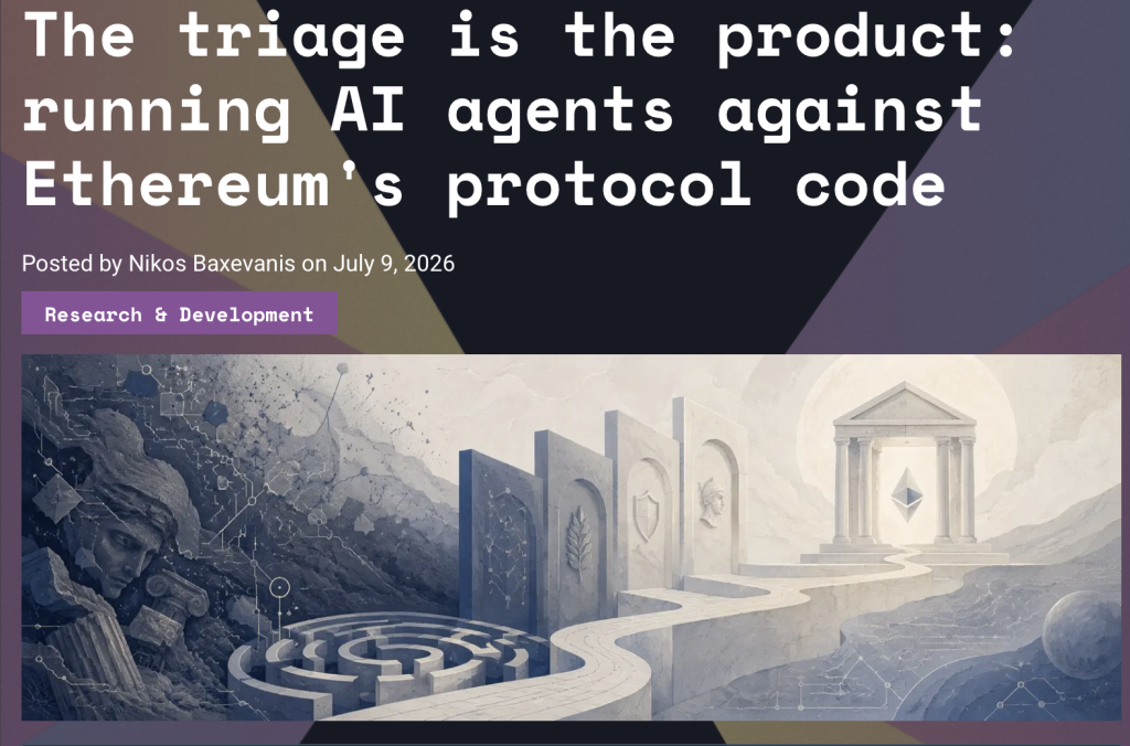 Ethereum Foundation Running AI against their codes