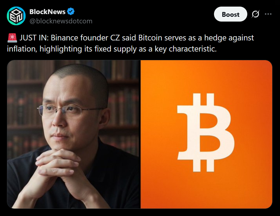 CZ Explains Bitcoin vs AI Investing – Right here Is Why Each Might Thrive Collectively – BlockNews CZ Explains Bitcoin vs AI Investing – Right here Is Why Each Might Thrive Collectively – BlockNews