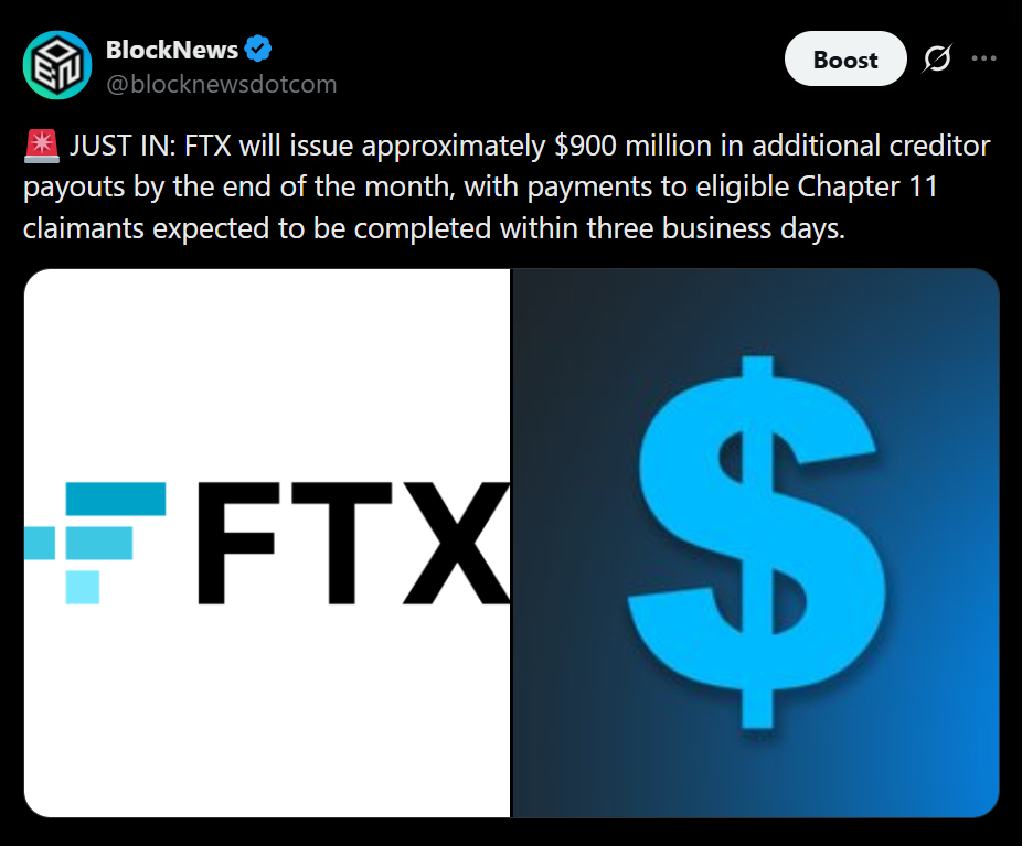 FTX Begins One other 0M Payout – Right here Is Why Collectors Are Nearing the Closing Phases of Compensation – BlockNews FTX Begins One other 0M Payout – Right here Is Why Collectors Are Nearing the Closing Phases of Compensation – BlockNews