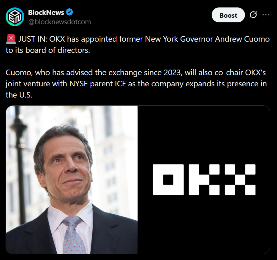 Andrew Cuomo Backs Tokenized Shares – Right here Is Why He Sees Crypto as Wall Avenue’s Future – BlockNews Andrew Cuomo Backs Tokenized Shares – Right here Is Why He Sees Crypto as Wall Avenue’s Future – BlockNews
