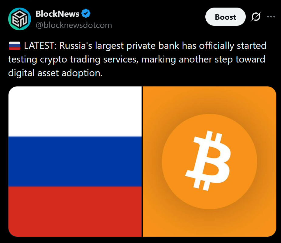 Russia’s Alfa-Financial institution Prepares Crypto Companies – Right here Is Why Institutional Adoption Is Rising – BlockNews Russia’s Alfa-Financial institution Prepares Crypto Companies – Right here Is Why Institutional Adoption Is Rising – BlockNews